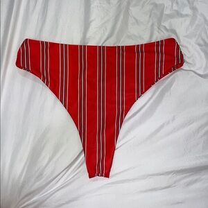 Red Striped Bikini Bottom